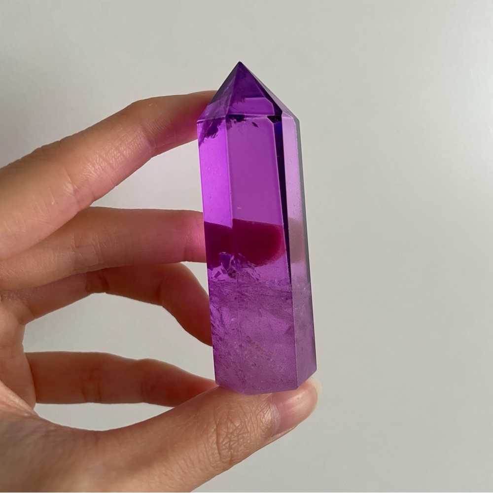 Purple Aura Quartz Tower